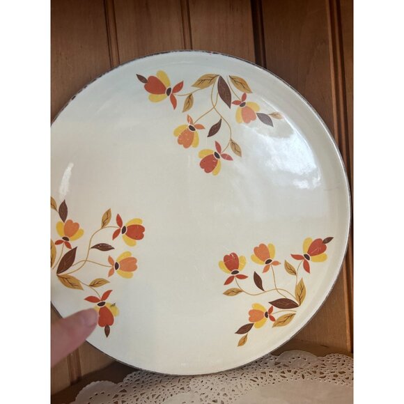 Vintage Hall Dinnerware Cake Plate Platter Autumn Restaurantware Mary Dunbar - Picture 2 of 4